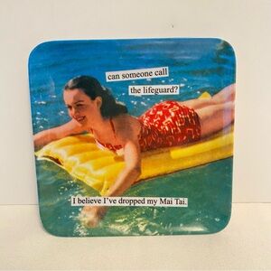Anne Taintor Melamine 'Can Someone Call the Lifeguard?' Mai Tai Small Tray